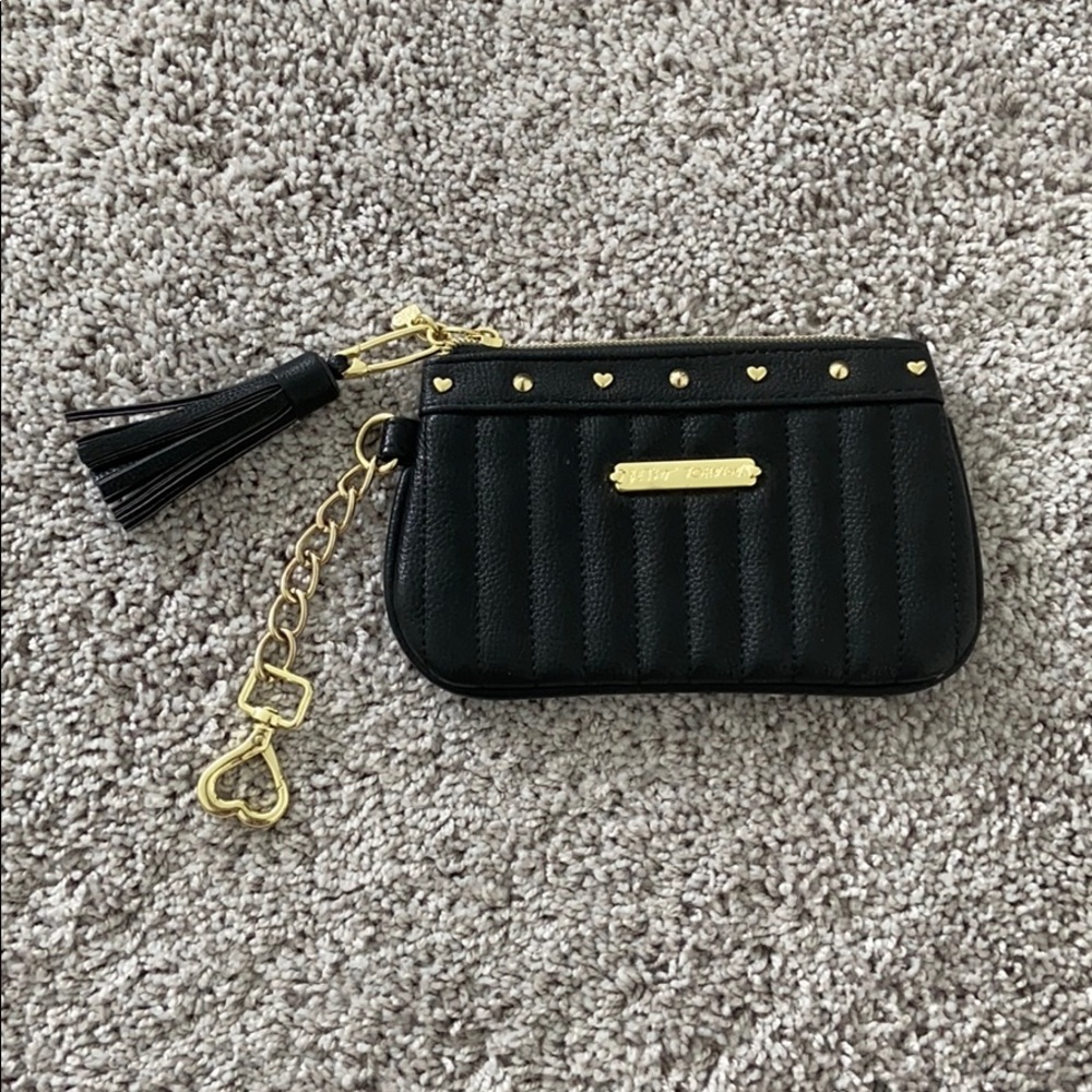 Betsey Johnson Chain Clip Wristlet Wallet